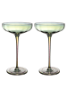 Intirilife Martini Cocktail Glas 140ml in 2x 140ml Regenbogen Schimmer
