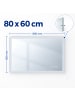 relaxdays Badspiegel "Touch" - (B)80 x (H)60 x (T)3,5 cm