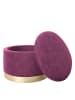 Playboy Pouf "SUE" in Purple - (B)55 x (H)35 x (T)55 cm