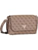 Guess Umhängetasche Meridian Flap Crossbody Logo in Latte Logo