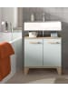 Inn.Furn Waschbeckenunterschrank grün, Eiche, Badezimmer Unterschrank skandinavisch 60 cm