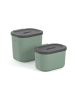 Rotho SALSA Bioabfalleimer Set 3,2 l und 6 l mit Deckel in Reseda green ged.