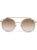 styleBREAKER Sonnenbrille in Gold / Braun-Rose Verlauf