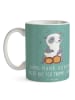 Mr. & Mrs. Panda Tasse Djembe Rhythmus mit Spruch in Meeresbrise