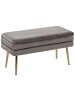 Beliani Bettbank DURHAM in Grau - (W) 79 x (H) 43 x (L) 37 cm