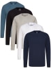 Threadbare Sweatshirt Oscar 5PK in Navy/ Grau/ Schwarz/ weiß/ Blau