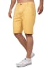 Cipo & Baxx Herren Regular Fit Shorts Logo-Detail in Mustard