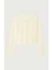 American Vintage Strickgilet mit rundem Ausschnitt und Knopfleiste in Ecru