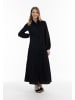 usha WHITE LABEL Damen Maxikleid Aus Baumwolle in Schwarz