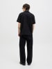 Jack & Jones Kurzarmhemd mit Steppmuster und Knopfleiste in Schwarz