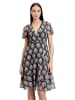 CARTOON Volantkleid mit Rüschen in Schwarz/Weiß