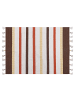 Beliani Geflochtener Teppich HISARLI in Braun/Gelb/Orange - (W) 140 x (H) 3 x (L) 200 cm