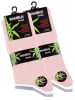 Vincent Creation® Damen "BAMBUS" Socken 6 Paar in Rosa/Weiss/Grau