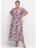 sheego Chiffonkleid in beere-gemustert