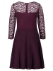 Vera Mont Abendkleid mit Spitze in Shiny Aubergine