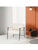home24 home24 Loungesessel aus Metall und Textil in Beige / Weiß - 73 x 70 x 81 cm in Creme / Schwarz
