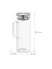 relaxdays Glaskaraffe in Transparent/ Silber - 1,2 l