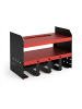 relaxdays Werkzeugspeicher-Wandhalterung in Rot/ Schwarz - (B)44 x (H)30,5 x (T)23 cm