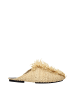 Jil Sander Beige Raffia Hausschuhe