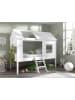58 aufm Kessel BAUMHAUS Bett Kanika 209x185x137 aus MDF in Weiß