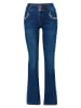KOROSHI Bootcut-Doppel-Push-up-Jeans für Damen in blau