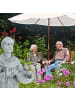 relaxdays Gartenfigur "Heiliger" in Grau
