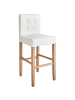 Beliani 2-tlg Barhocker MADISON in Weiß/Braun