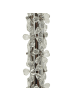 Mauro Ferretti Metallene Tischleuchte mit Harzblumen, Ø 35 x 74 cm