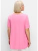 sheego Longshirt in blumiges pink