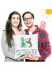 Mr. & Mrs. Panda Kissen Pinguin Weihnachtsbaum mit Spruch in Weiß