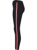 Urban Classics Leggings in black/firered/white/navy