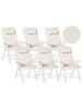 Beliani 6er-Set Auflagen JAVA/AMANTEA PREMIUM in Beige