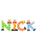 Playshoes Deko-Buchstaben "NICK" in bunt