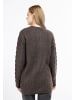 DreiMaster Vintage Damen Strickjacke Mit Knöpfen in Dunkelbraun