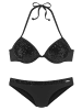 Bruno Banani Push-Up-Bikini in schwarz