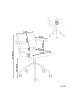 Beliani Bürostuhl CANDOR in Weiß/Silber/Schwarz - (W) 47 x (H) 74 x (L) 45 cm