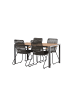 ebuy24 Gartenset Break 5-teilig Schwarz 90 x 150 cm