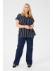 KAFFE curve Ärmellose Bluse KCsida Regular fit in Navy / Grey Stripe