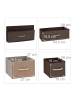 relaxdays Schubladenschrank in Braun - (B)80 x (H)79 x (T)31,5 cm