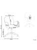 Beliani Bürostuhl PRIDDY in Blau - (W) 60 x (H) 79 x (L) 60 cm