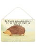 Mr. & Mrs. Panda Schild Igel Herzen Design mit Spruch in Weiß