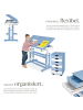 tectake Schreibtisch  pflegeleicht, blau