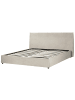 Beliani Bettgestell LAVAUR in Beige - (W) 203 x (H) 100 x (L) 220 cm