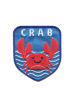 Catch the Patch Krabbe Krebs Crab Brave CoastApplikation Bügelbild inBlau