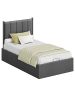 VASAGLE Bettgestell Kacy in Dunkelgrau - (B)93.4 x (H)110 x (T)209.3 cm