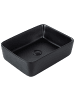 Beliani Waschbecken TRAVESIA in Schwarz - (W) 49 x (H) 14 x (L) 38 cm