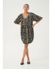 Kaffe Jerseykleid KAnani Loose fit in Naturel Leopard Print