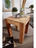 FineBuy Beistelltisch in Braun / Akazie / 35x35x45