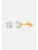 Ethische Diamanten Ohrringe aus 375 Gelbgold mit Lab Grown Diamant