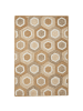 Beliani Kurzflor BASOREN in Beige/Weiß - (W) 200 x (L) 300 cm